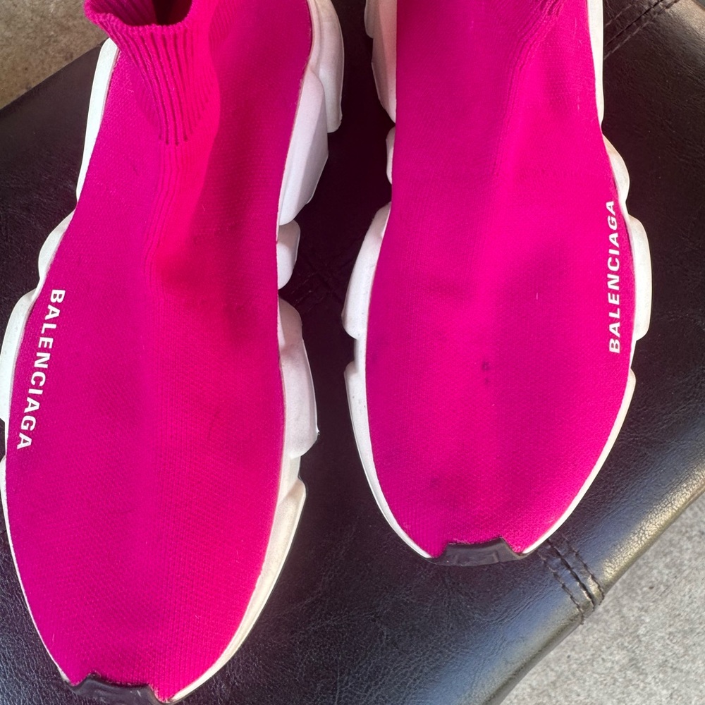 Balenciaga Women's Fuchsia Slip-On Sneakers - Picture 7 of 7